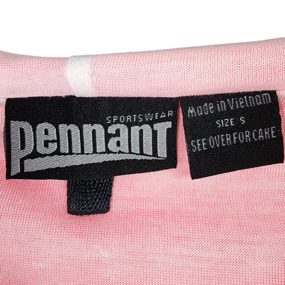 PENNANT-Woman's Sportswear-Jacket-SIZE SMALL-Quarter Zip-Hoodie-Pink-White-NWT - Picture 14 of 14
